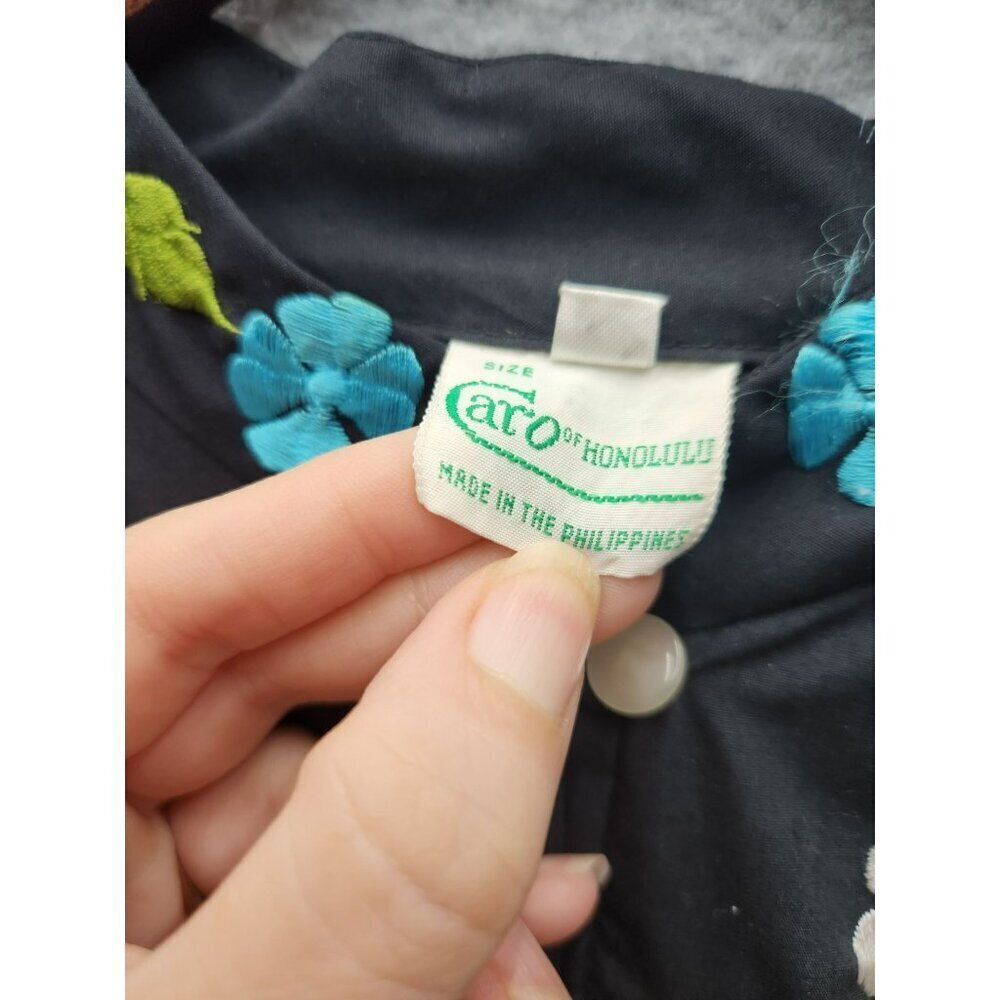 Vintage Caro Of Honolulu Embroidered Jacket Size 14 - Picture 3 of 5